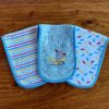 Blue Boat Toweling Burpers (set of 3) - Image 2