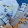 Yellow and Grey Elephant and Giraffe Hooded Towel with 5 Facecloths - Image 4