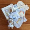 Yellow and Grey Elephant and Giraffe Hooded Towel with 5 Facecloths - Image 8